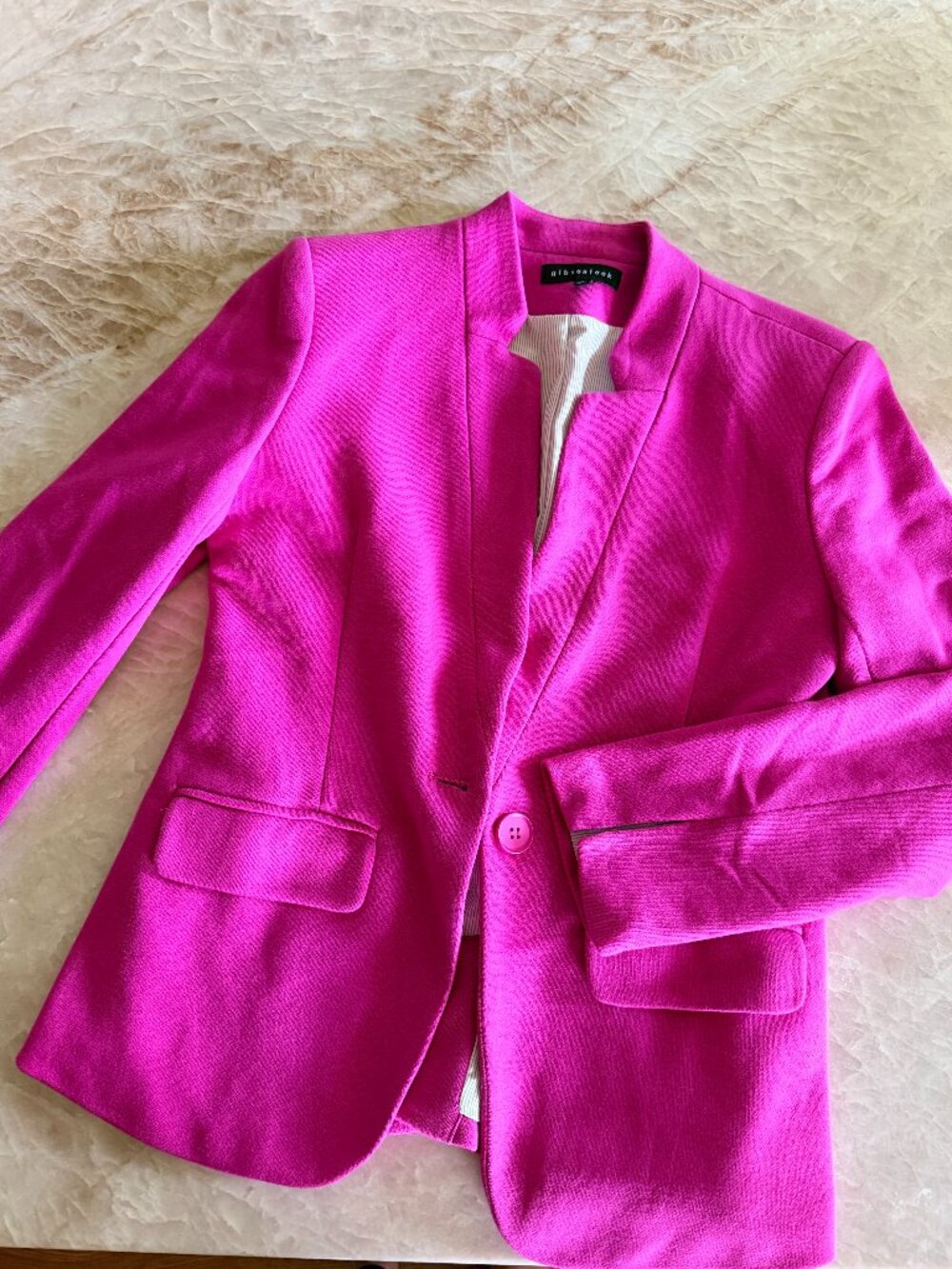 Gibson Hot Pink Stretch Knit Blazer Size S